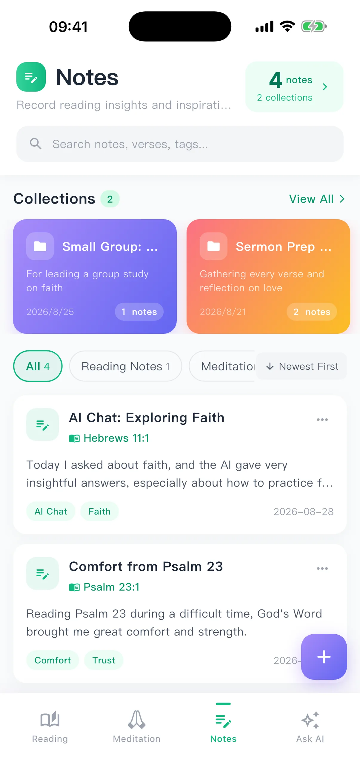 Notes & shared collections